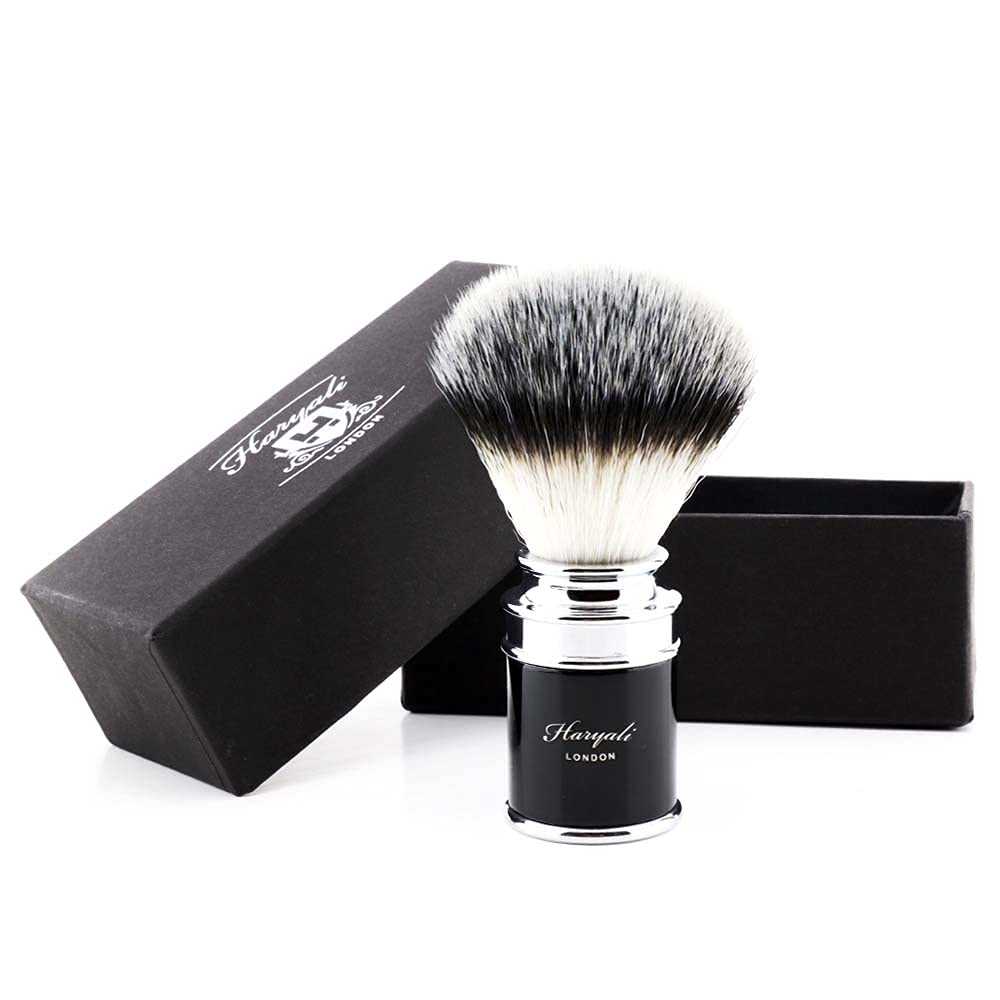 Haryali London, Mens Shaving Brush – Synthetic Silvertip Hair Shaving Brush for Men, Wet Shaving Cream Brush, Sustainable Eco Friendly Beard Shave Brush with Classic Box
