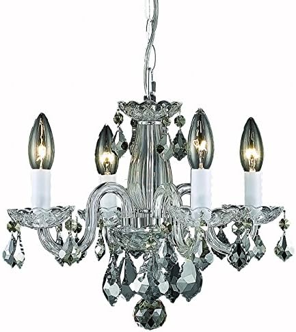 Elegant Lighting Rococo Chandelier, Crystal Clear
