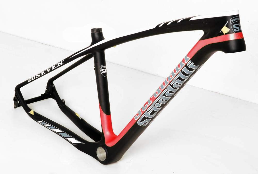 Stradalli 20 Seven Full Carbon Fiber Mountain Bike Frame. 27.5'' MTB 650b Black/Red