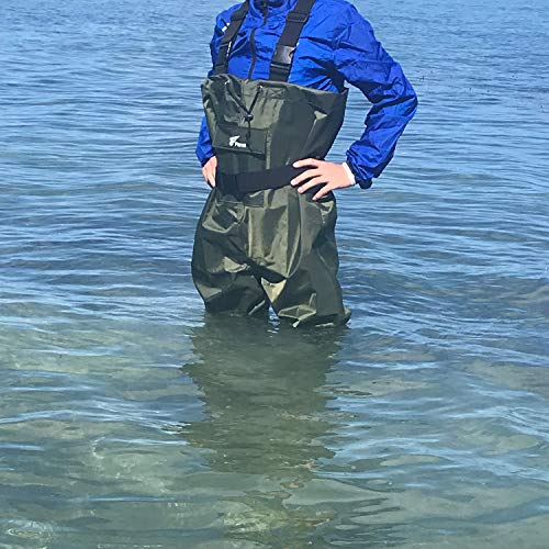 8 Fans Waders Waders De Pêche Avec Ceinture De Cuissarde, Imperméable, Isolée, Légère, En Nylon Et Pvc Plissé Pour Homme Et Femme