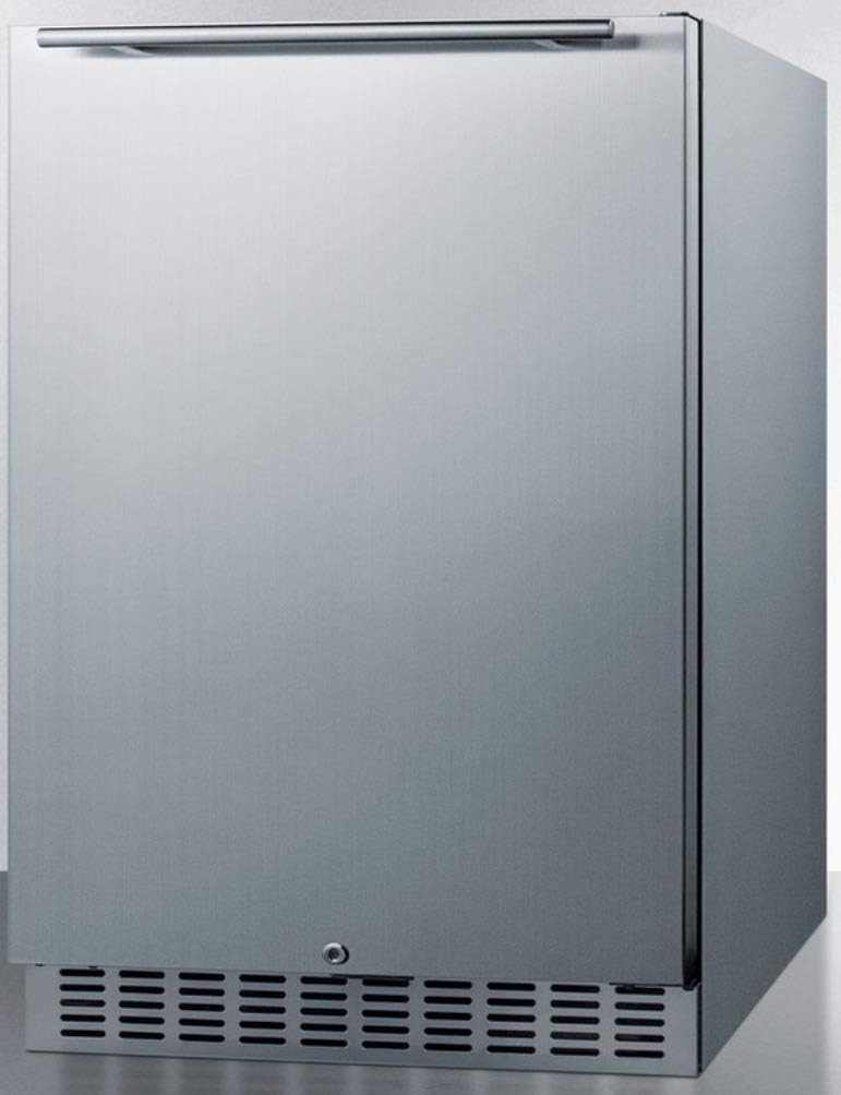 Amazon Com Summit Appliance Cl69rosw Outdoor 24 Wide All Refrigerator For Built In Or Freestanding Use With Stainless Steel Exterior White Interior Frost Free Defrost Front Lock And Digital Controls Home Improvement