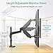 HUANUO Monitor Mount Stand – Single Arm Gas Spring Monitor Desk Mount Height Adjustable VESA Bracket for 17 to 32 Inch Computer Screen – Holds up to 17.6lbs with C Clamp Bolt-Through Grommet Basethumb 4