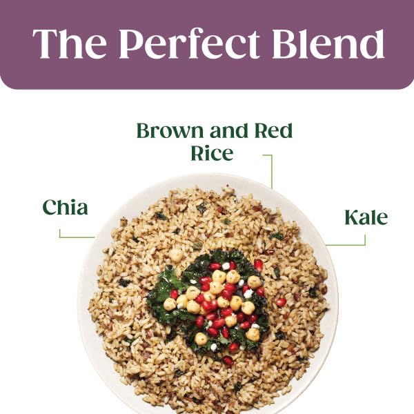 SEEDS OF CHANGE ORGANIC BROWN & RED RICE WITH CHIA AND KALE, MICROWAVEABLE READY TO HEAT, 8.5 OUNCES