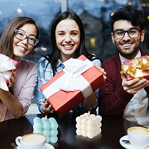 Onlyesh Silikon Blase Kerzen Form, DIY Kerze Formen Set mit 50Pcs Kerze Docht und 2 Dochthalter, für Duftkerze, Soja-Wachs, handgemachte Seife, geeignet für Anfänger