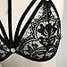 BeautyVan Triangle Bra Sexy Floral Sexy Women Floral Lace Bralette Bustier Crop Top Sheer Triangle Bra Shirt Vest (S, Black)