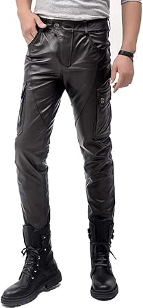 Amazon Co Jp L Z L 本革 レザーパンツ メンズ カウ革 高級牛革 革パンツ 革ズボン ライダーパンツ スキニーパンツ おしゃれスボン ブラック 30 車 バイク