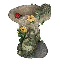 TIAAN 12" Bird Feeder with Turtles Statue