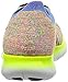 Nike Women's Free Running Motion Flyknit Shoes, White/Black/Blue/Hyper Punch - 7 B(M) US