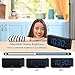 DreamSky Projection Alarm Clock Radio with USB Charging Port & FM Radio 10 Preset Stations, 2 Inches Large Blue Led Number with Dimmer, Snooze, Sleep Timer,12H Display, Plug in Clock for Bedroom