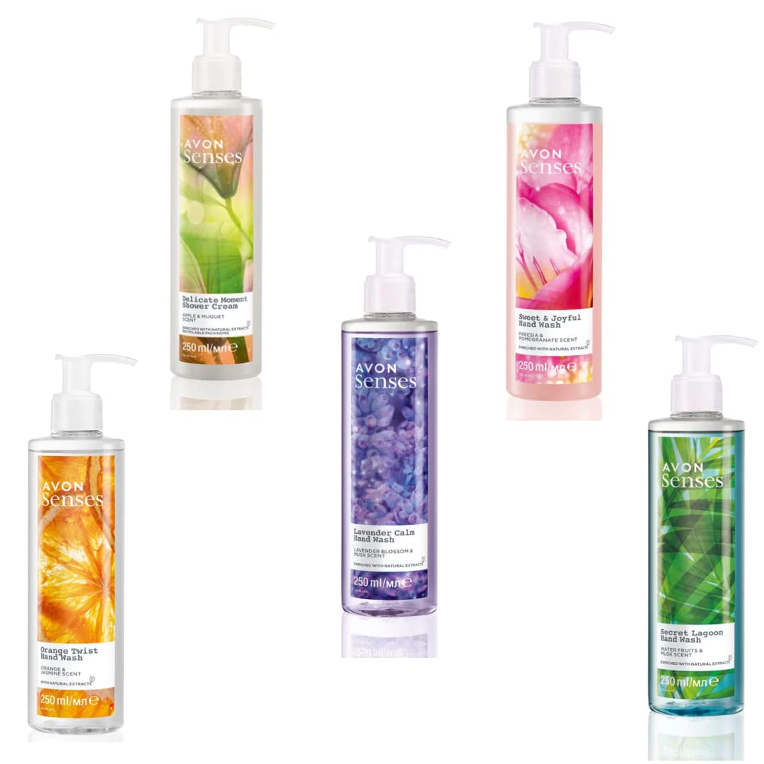 AVON Senses Hand Wash Bundle Pack Of 5 (250ml x 5 Bottles)