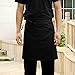 PIXNOR Universal Unisex Women Men Kitchen Cooking Waist Apron Short Apron Waiter Apron with Double Pockets