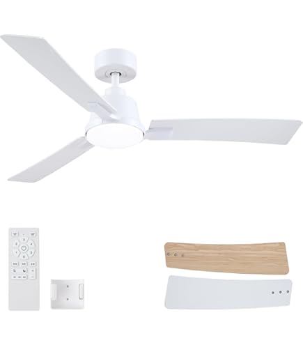 thumbnail image 2 of FUMLTP 52 Inch Modern Ceiling Fans With Lights APP/Remote Control, Low Profile Reversible 6 Speeds Dimmable Ceiling Fan Light For Indoor Outdoor Bedroom Living Room Brown Tamano 52inch Color Brown&pid=njk5zdq3yz 2 of 9