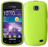 Neon Green Silicone Jelly Skin Case Cover for Straighttalk Samsung Galaxy Proclaim S720C