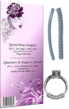 Kit L Spiral Ring Snuggies für Ringbänder +5 mm breit. 2 Größen des Reduzierstücks. Universalgröße ringeinsteller.