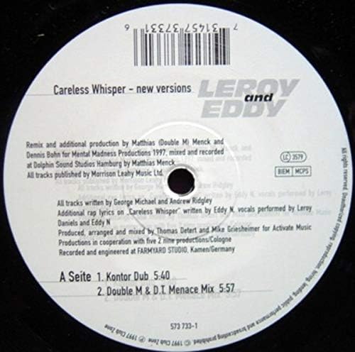 Careless whisper (1996) / Vinyl Maxi Single [Vinyl 12'']