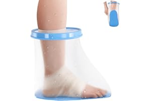 Fxdunjr Waterproof Foot Cast Cover for Shower Adult Shower Boots for Foot after surgery with Non-Slip Bottom Cast Protector for Surgery Bandage Dressing Wound [2025 Reusable]