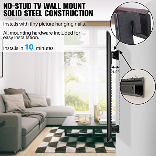 AENTGIU Studless TV Wall Mount, Heavy Duty Drywall TV Bracket Hanger