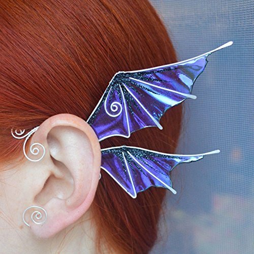 Dragon Wing Earring Blue Ear Cuffs Wing Dragon, Dragon