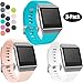 Wepro Bands Compatible with Fitbit Ionic SmartWatch, Watch Replacement Sport Strap for Women Men Kids, Small, Teal, Blush Pink, White