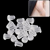 Angel Malone Soft Clear Earring Backs 4mm Tube Earnuts 100pcs UK Seller view 4