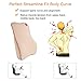 Anyshock Lumbar Support Back Cushion & Headrest Neck Pillow Kit Memory Foam Ergonomic Orthopedic Backrest for Car Seat Office Computer Chair and Wheelchair Back Pain Relief (Beige)
