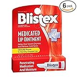 Blistex Lip Protectant/External Analgesic Medicated Lip Ointment 0.21 Oz (Pack of 6)