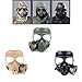 OFTEN Airsoft Paintbal Dummy Gas Mask Fan for Cosplay Protection Zombie Soldiers Halloween Masquerade Resident Evil Antivirus Skull (Black)