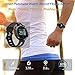 kingkok Blood Pressure Heart Rate Monitor Step Counter Watch Sleep Monitor Message Reminder Smart Fitness Trackers Waterproof [Black]