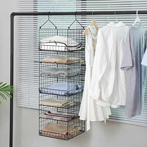 Yuyetuyo 7Shelf Adjustable Hanging Closet Organizer, Wall Mount