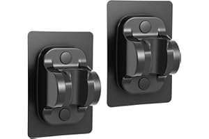 2Pc MAYYAYA Strong Adhesive Adjustable Shower Head Holder- Wall Mounted Heavy Duty Shower Head Bracket, Plastic Bracket Stick