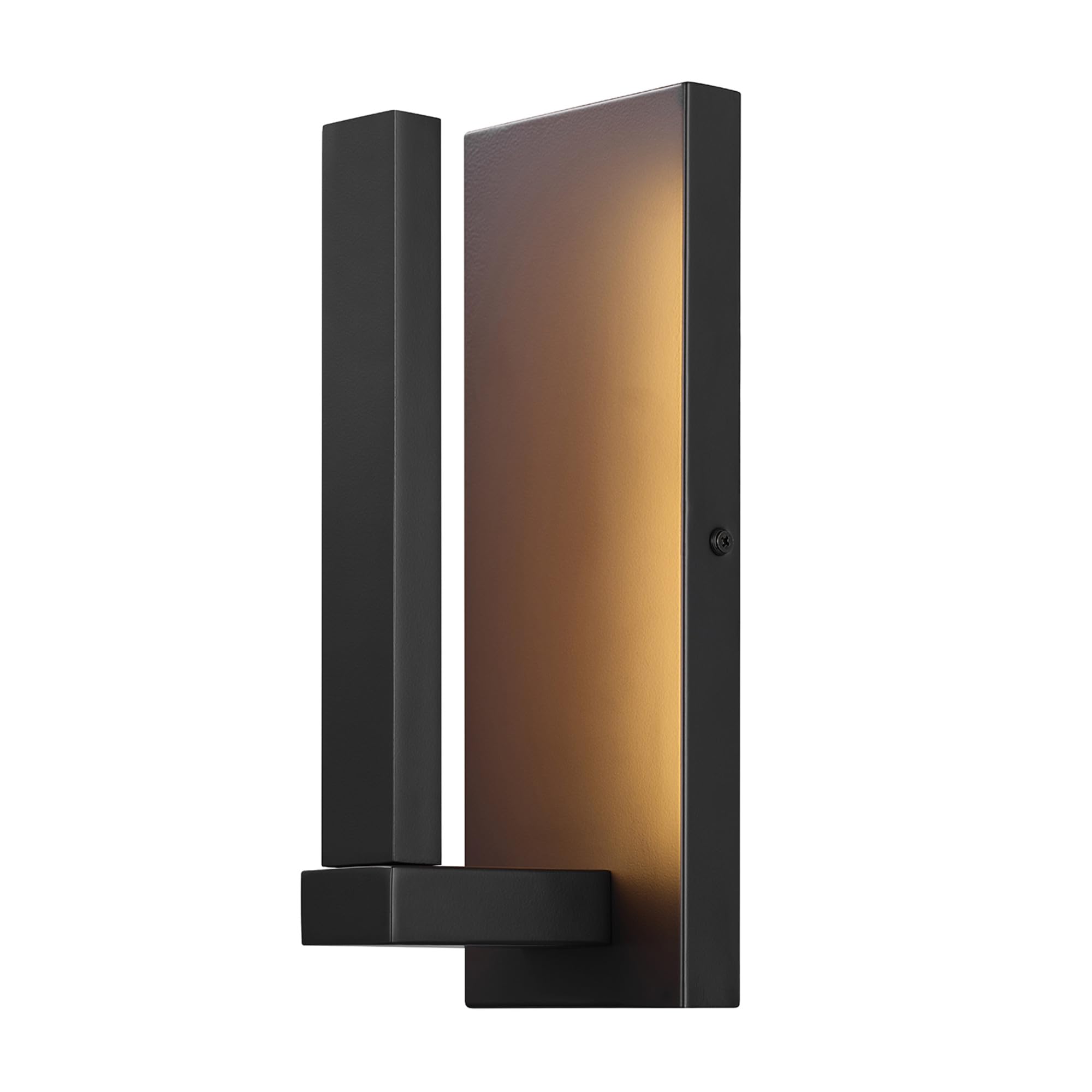 Photo 1 of GLOBE Electric 60000128 10W Integrated LED Outdoor Wall Sconce, Bronze Finish, Modern Rectangle Frame, 650 Lumens, 2700K Warm White, Weather-Resistant, 12-Inch Height