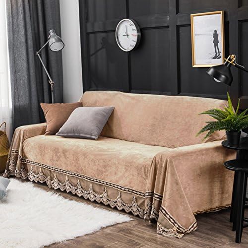 Plush slipcover sofa,Solid color Anti-slip Stretch Modern minimalist style European Sofa cover-B sofa