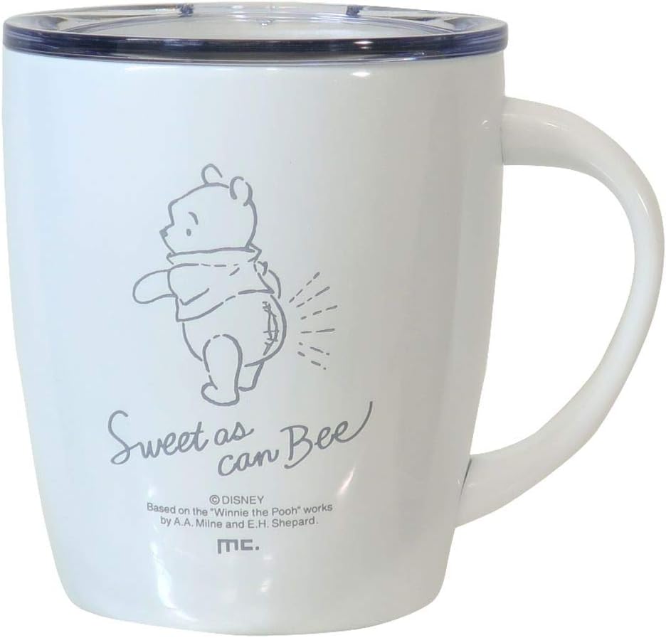Amazon Co Jp くまのプーさん 保温保冷 マグカップ フタ付き ステンレス マグ ホワイト ディズニー おもちゃ