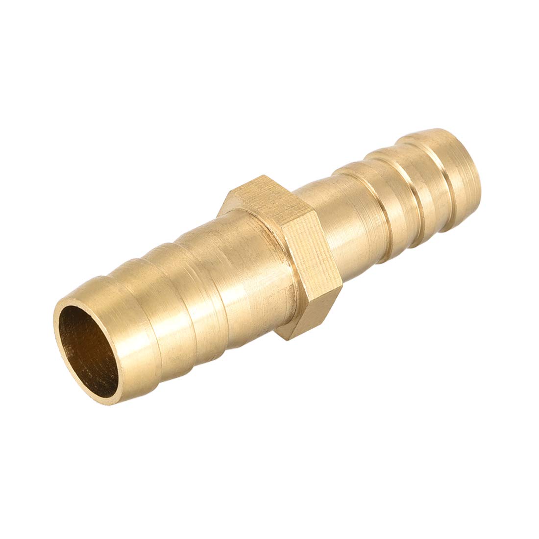 sourcing map Straight Brass Barb Fitting Reducer, Fit Hose ID 12mm to 10mm