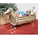 SIGNALS Wooden Dachshund Flower Planter - Indoor/Outdoor Dog Barrel Container Holds Plants, Decor and Household Goods