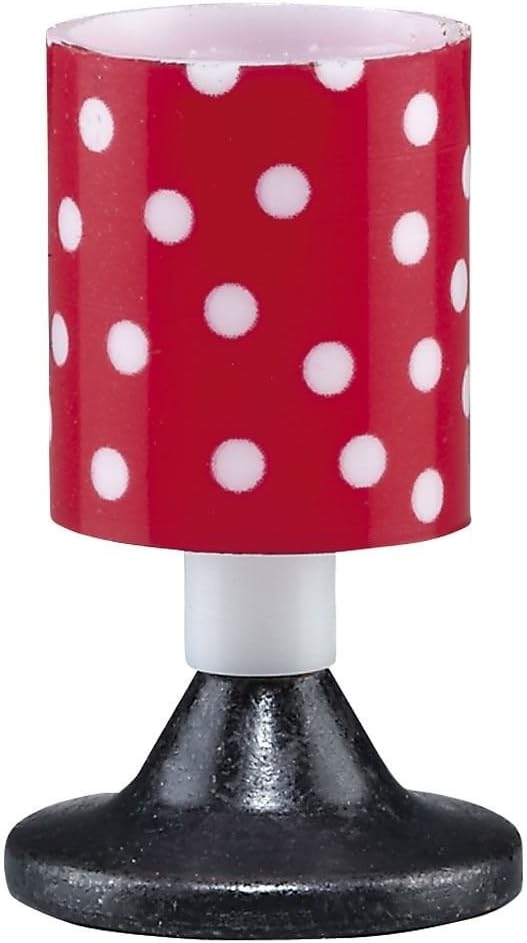 Rulke Rulke010483 Table Lamp with Black Metal Base and White Dotted Plastic Screen, Multicolor
