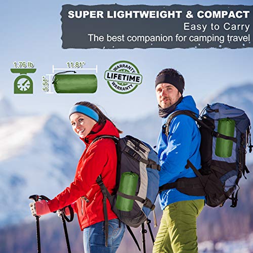 Camping Sleeping Pad with Pillow, MEETPEAK Upgraded 4 Inch Thickness