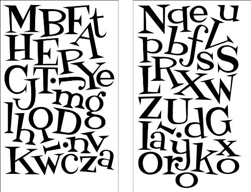 SEI 1-1/2-Inch Just for Fun Letter Iron on Transfers, Black, 2 Sheet