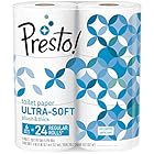 Amazon Brand - Presto! Ultra-Soft Toilet Paper, 308-Sheet Mega Roll, 6 Count