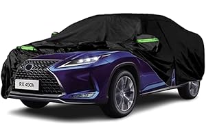 LTDNB Waterproof Car Covers Compatible with 2008-2023 Lexus RX RX350 RX450H RX500H, All Weather Custom-fit Car Cover with Zipper Door for Rain Snowproof UV Windproof Protection