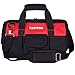 FASTPRO 14-Inch Zip-top Wide Mouth Open Storage Tool Bag, Classic Black&Red Design, Fashionable Design, 600D Polyester Fabric Material for Quality Endurance, With Adjustable Shoulder Strap