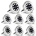 ABILITH Solar Ground Lights,Solar Disk Lights 8 LED Outdoor Waterproof Solar Garden Lights for Pathway Outdoor in-Ground Lawn Yard Deck Patio Walkway - Cold White, 8 Pack