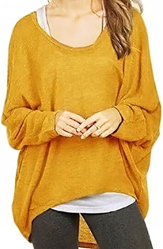 RJXDLT Women's Long Batwing Sleeve Pullover Tops Casual Loose Oversized Shirts Off Shoulder Baggy Blouse