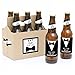 Suit Up - Will You Be My Groomsman Decorations for Men - 6 Beer Bottle Label Stickers and 1 Carrier