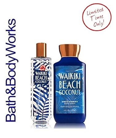 Bath Body Works Waikiki Beach Coconut Body Lotion And Fragrance Mist Gift Set
