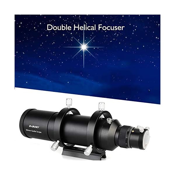 Svbony SV106 Teleskop Guiders, 60mm FMC Teleskope Sucher mit 240mm Brennweite Helical Fokussiergerät, Sucherfernrohre Teleskop Zubehör für Teleskop Astrokamera Autoguide Astrofotografie – Bild 7