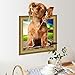 Smartcoco DIY Creative 3D Dog Wall Sticker Kawaii Vivid Removable 3D Hole Puppy Wall Decals Kid Room Living Room Bedroom Decors