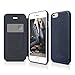 elago® [Leather Flip][Jean Indigo] - [Card Slot][Screen Protection][Premium Hybrid Construction] – for iPhone 6/6S Plus