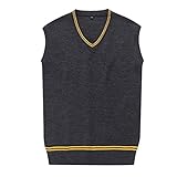 WOTOGOLD Cosplay Costumes unisex Vest Sweater Fall and Winter Waistcoat Red