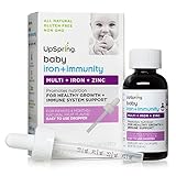 UpSpring Baby Iron, Multivitamin and Zinc for Babies and Toddlers with Easy to Use Dropper